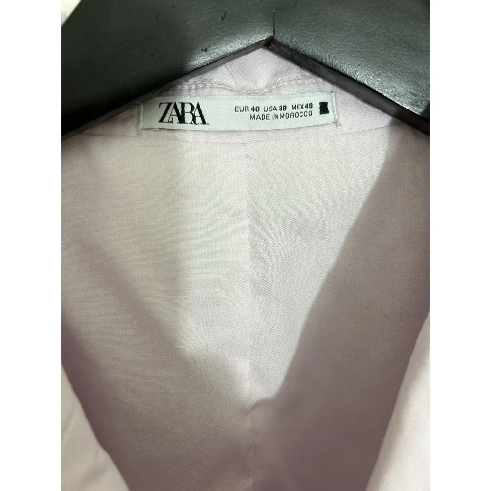 NWOT ZARA Men Jacket Blazer Light Pink Pockets Suit Relaxed Fit USA Size 38